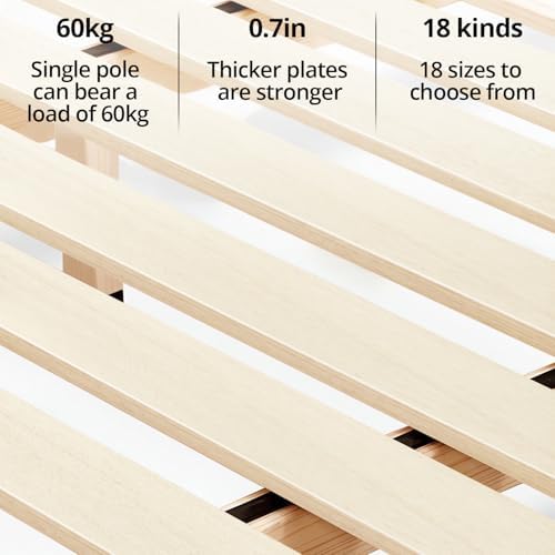 JINS&VICO Pack of 13 Count Bed Slats, Twin Size 38.7”Lx2.1”Wx0.7”H, Heavy Duty Replacement Wooden Slats Mattress Support, Fits Most Beds, Twin 38.7 Inch