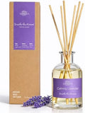 Natural Reed Diffuser Set, Calming Lavender 3.52 oz (100ml) Scented Diffuser with Sticks Home Fragrance Reed Diffuser for Bathroom Shelf Decor, Ideal Gift for Woman