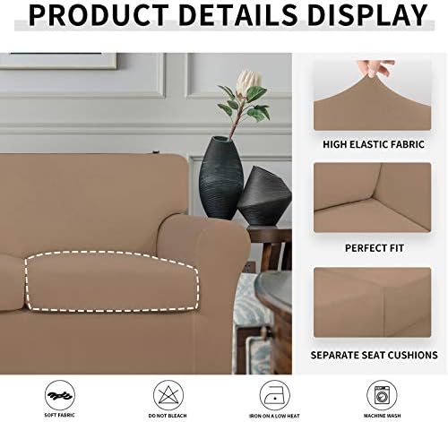 Easy-Going 4 Pieces Oversized Stretch Couch Cover for Dogs Washable