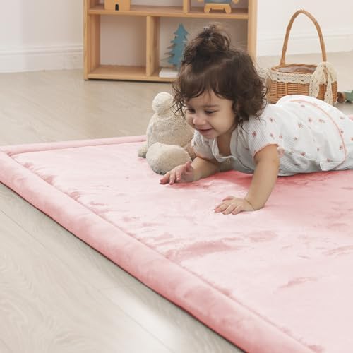 1.5" Thick Baby Play Mat for Floor,71x79 Large Memory Foam Tummy Time Mat