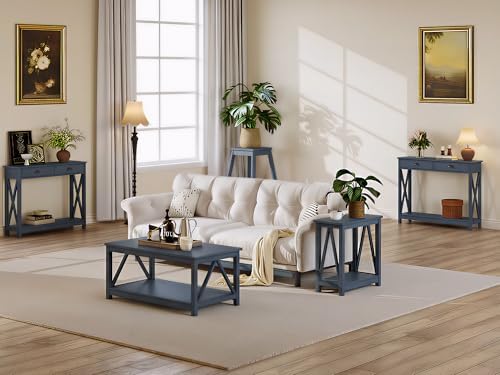 ChooChoo Console Table with Drawer for Entryway with Stable X Supports
