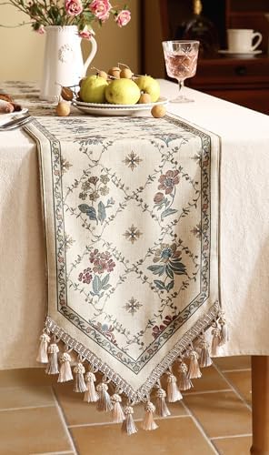 patdrea Designer French Vintage Short Table Runner,12"X87"