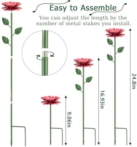 6 Pack Bee Watering Station, Metal Bee Bath, Butterfly Watering Station