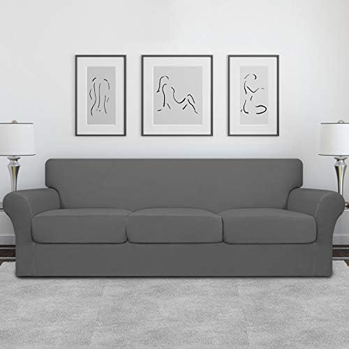 Easy-Going 4 Pieces Oversized Stretch Couch Cover for Dogs Washable