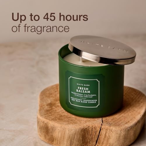 Bath & Body Works 3-Wick Candle, Fresh Balsam Scent, 2 Pack