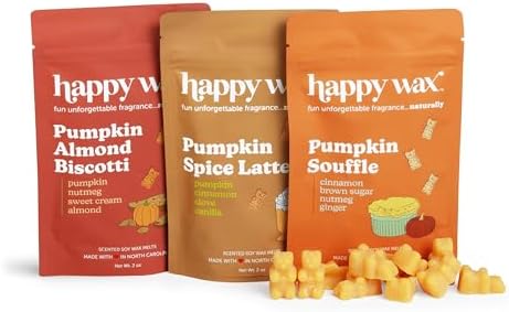 Happy Wax Fall Scented Soy Wax Melts 6oz Variety Pack - Pumpkin Collection