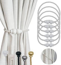 6Pcs Magnetic Curtain Tiebacks Modern Handmade Rope Curtain Tie Backs White