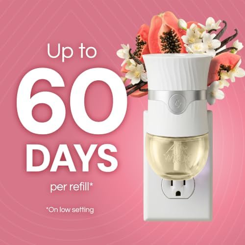 Air Wick Plug In Refills Vanilla & Pink Papaya, Essential Oils,10 Count