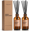 Auelife Reed Diffuser for Home, Coastal Citrus Scent Diffuser 2 Pack 8Fl Oz