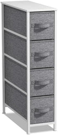 Sorbus 4-Drawer Narrow Dresser for Bedroom (White/Gray)