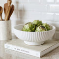 KIBAGA Decorative Concrete Fruit Bowl for Kitchen or Table - Large Key Bowl