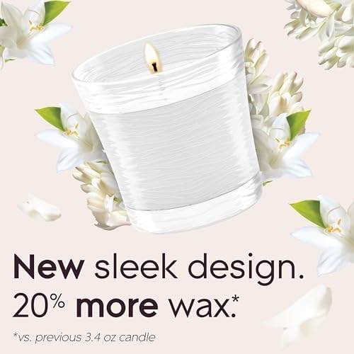 Glade 1-Wick Scented Candle Jar, Clean Linen, Air Freshener Infused with Essential Oils, 4.08 Oz, 3 Count
