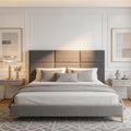 Fromann Upholstered Wall Mounted Headboard for Queen/TXL/King Size Beds, Peel and Stick Headboard 23.6" x 11.8"/PC, Interior Wall Panels for Bedroom Study, Headboards Only (3, Dark Grey)