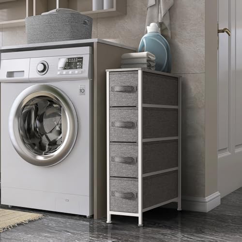 Sorbus 4-Drawer Narrow Dresser for Bedroom (Grey)