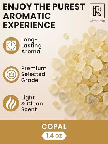Copal Premium Resin Incense - 100% Natural Aromatic Tree Gum Sap, Stimulates Creativity & Cleanses Spirit - 40g