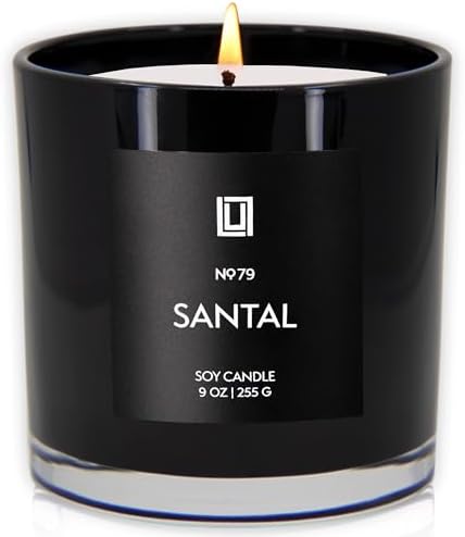 Lulu Candles Santal Scented Soy Candle 9 Oz Sandalwood Amber Home Fragrance