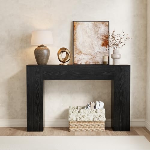 Epecoya Black 43-Inch Wood Console Table for Entryway Living Room