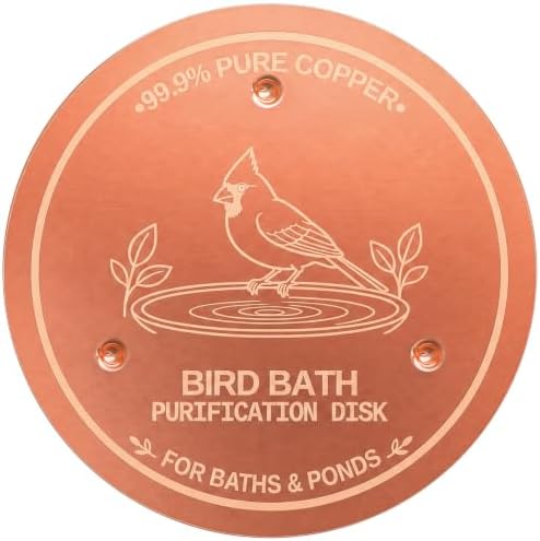 Copper Disc for Bird Bath, 99.9% Pure Copper (Cardinal)
