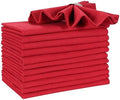 Ramanta Home Red Cotton Dinner Napkins Set of 12, 18x18 Inch