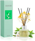Jasmine White Tea Scent Diffuser, 1.7 oz Reed Diffuser with Dried Flower