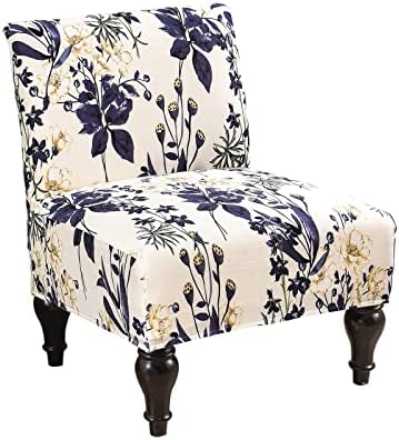 Eco-Ancheng Armless Chair Slipcover Removable Armless Accent Chairs Covers Washable Armless Slipper Chair Slipcover Printed Armless Chair Furniture Protector Covers for Living Dining Room Hotel