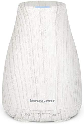 InnoGear Essential Oil Diffuser Ultrasonic Diffusers for Home, White Grey