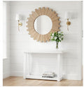 Plank+Beam Classic Console Table, with Shelf, 46 Inch, White