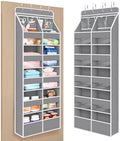 Univivi Upgraded Over the Door Organizer for Baby Nursery, Grey, 6-Shelf