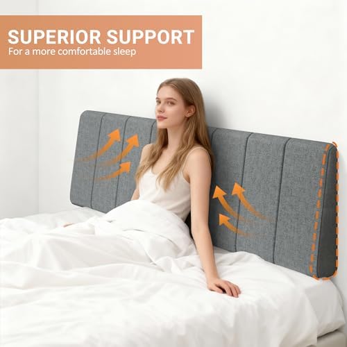 King Size Headboard Only-No Assembly Required, Dark Gray