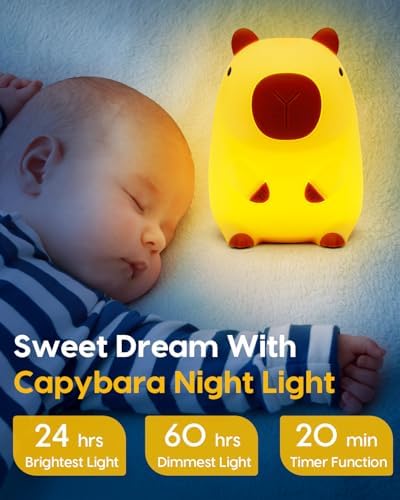 Amaredom Capybara Night Light, Cute Capybara Lamp, Baby Toddler Room Decor