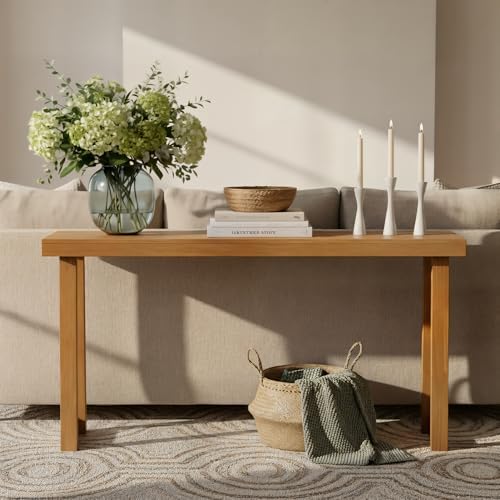 Plank+Beam Classic Console Table, 66 Inch, Pecan