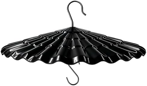 11.5'' Bird Feeder Rain Guard - Bright Dome Shield Umbrella Cover, Squirrel Proof Baffle for Outside Pole & Hanging Standard Wild Bird Feeders, Weatherproof Shatterproof Canopy,(1 Pack, Black)