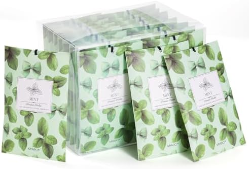 MYARO 20Pcs Peppermint Scented Sachets, Closet Deodorizer Car Air Freshener