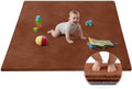 Baby Play Mat Floor,Tummy Time Area Rug 50x50 Playpen Muscle Mat Brick Red