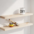 Homeforia 24 Inch DIY Floating Shelves, High-End Solid Pine Wood, Set of 4