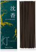 Agarwood Premium Japanese Incense Sticks 60sticks Coreless Low Smoke Natural Charcoal Free Non Toxic Temple Kyoto Aroma Aromatherapy Meditation Calming Stress Relief Relaxation Yoga Zen TOMORI
