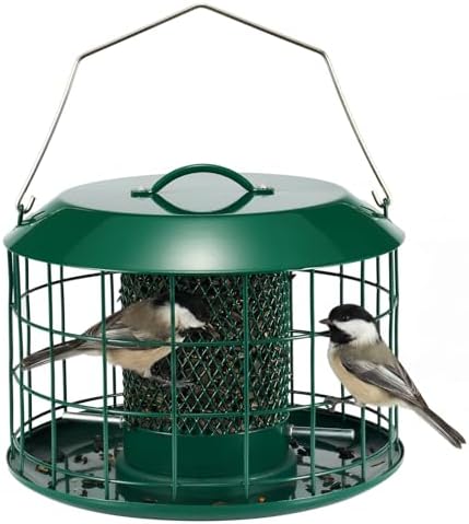 Kingsyard Caged Squirrel Proof Bird Feeders for Outdoors Hanging