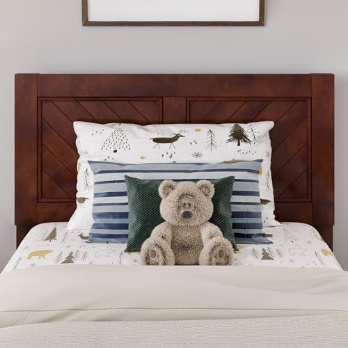 AFI, Canyon Twin Solid Wood Rustic Farmhouse Headboard, Walnut