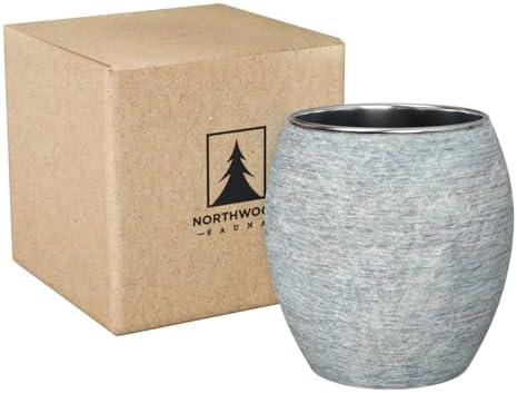 Northwood Sauna - Sauna Aromatherapy Stone Cup - Essential Oil Diffuser - Natural Rock with Stainless Steel Bowl (XL Size)