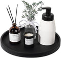 Silicone Bathroom Tray Coffee Table Decor Perfume Organizer, 11" Black