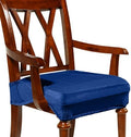 Havawish Extra Wide Dining Chair Seat Covers, Federal Blue, Velvet, 1 Pcs