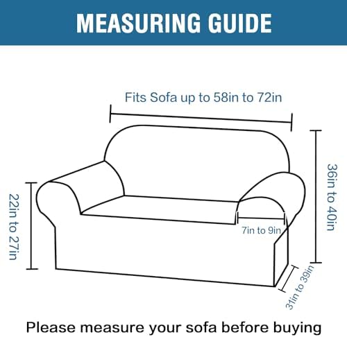 H.VERSAILTEX Stretch Velvet Loveseat Covers for 2 Cushion Couch Covers for Living Room Sofa Covers Slipcovers with Non Slip Straps Bottom, Ultra Thick Comfy Velour (Width 58"-72", Caramel Cafe)