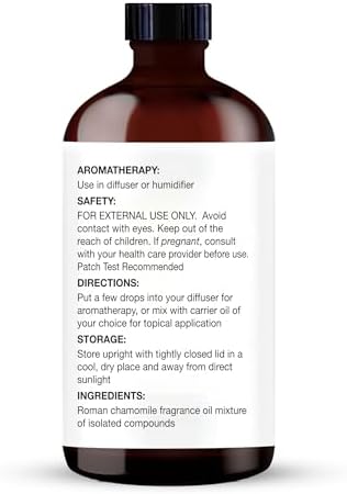 Majestic Pure Essential Oil with Glass Dropper - 100% Pure and Natural - Essential Oils for Diffuser, Aromatherapy, Soap and Candle Making, Chamomile Essential Oil, Chamomile Oil, 4 Fl Oz (Pack of 2)