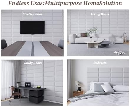 Peel and Stick Upholstered Headboard King Size, 12 Panels
