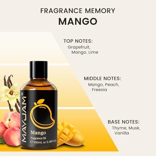 MAYJAM Mango Fragrance Oil for Soap Candle Making, 3.38fl.oz