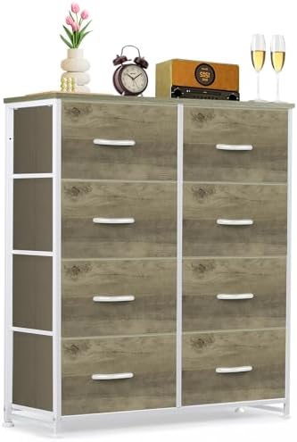 8-Drawer Dresser for Bedroom, Anti-Tip Tall Storage Organizer