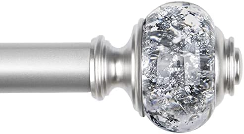 USFOOK Replacement Finials for Curtain Rods (1 or 7/8 Inch), Silver