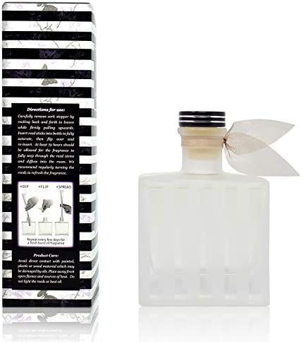 Reed Diffuser Set, Vanilla & Patchouli Scented Oil Diffuser with Sticks, Home Fragrance Accessories for Bathroom Shelf Decor, Aroma Diffusers for Home or Office Fall Decor, USA Made