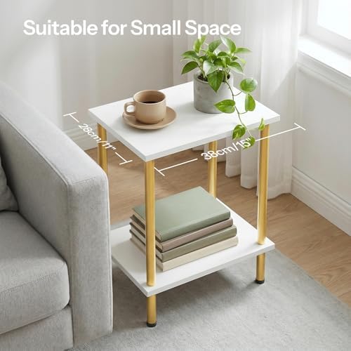 HOOBRO End Tables Set of 2, Small Side Tables, Nightstands for Small Spaces