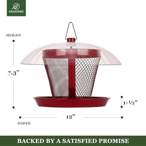 Kingsyard Rain-Resistant Metal Mesh Bird Feeder for Outdoor Hanging